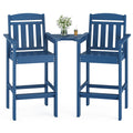 HDPE Adirondack Bar Stools Set of 2 with Connecting Tray T676633
