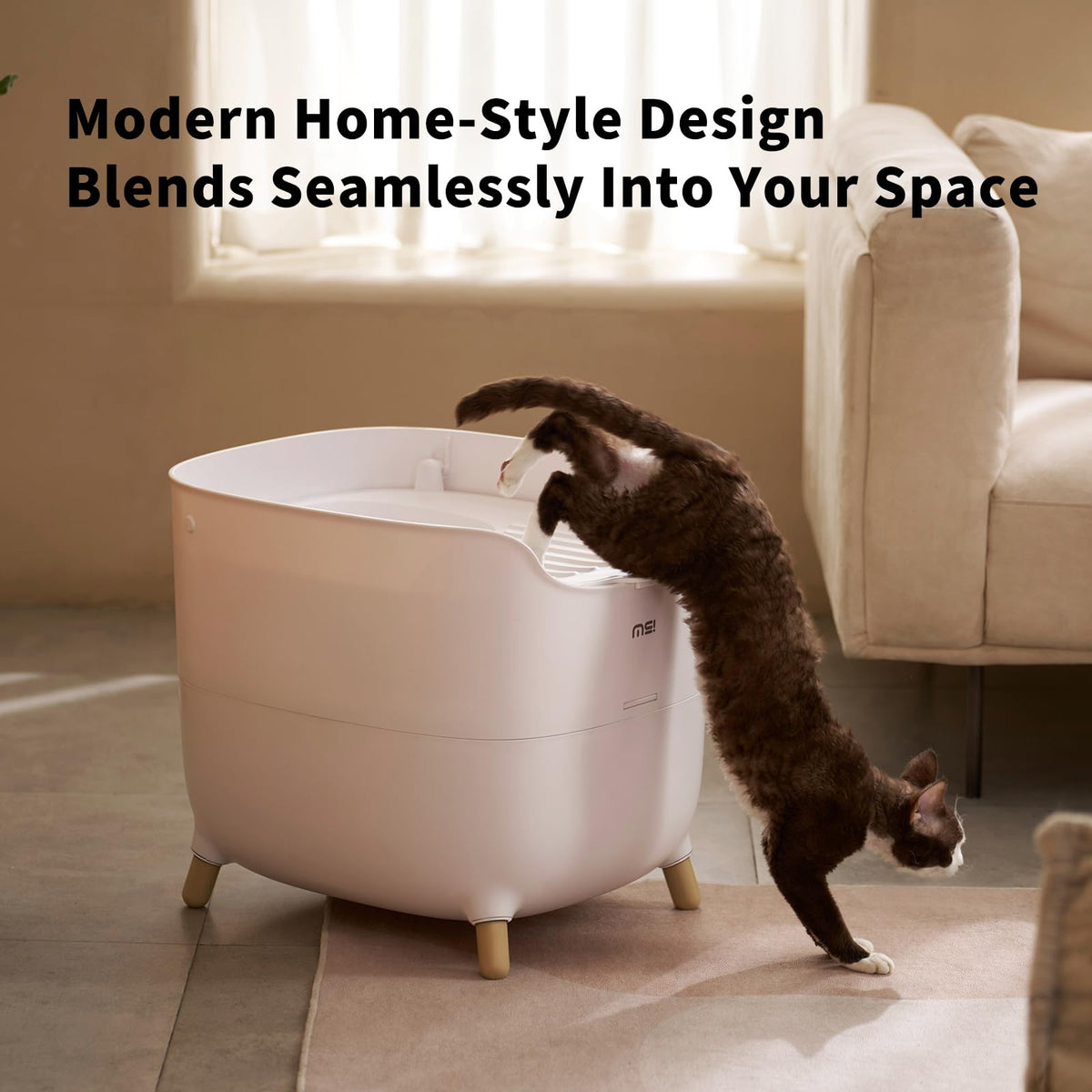 Large Top Entry Cat Litter Box with Scoop W420