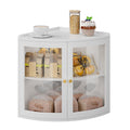 White Double Layer Large Bread Box with Acrylic Doors Z839571