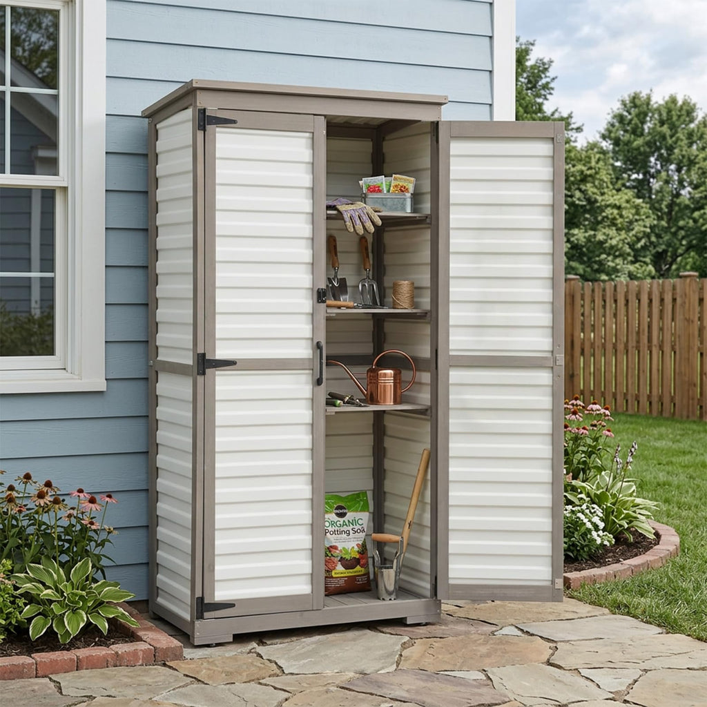 Outdoor Storage Cabinet with Adjustable Shelves E607