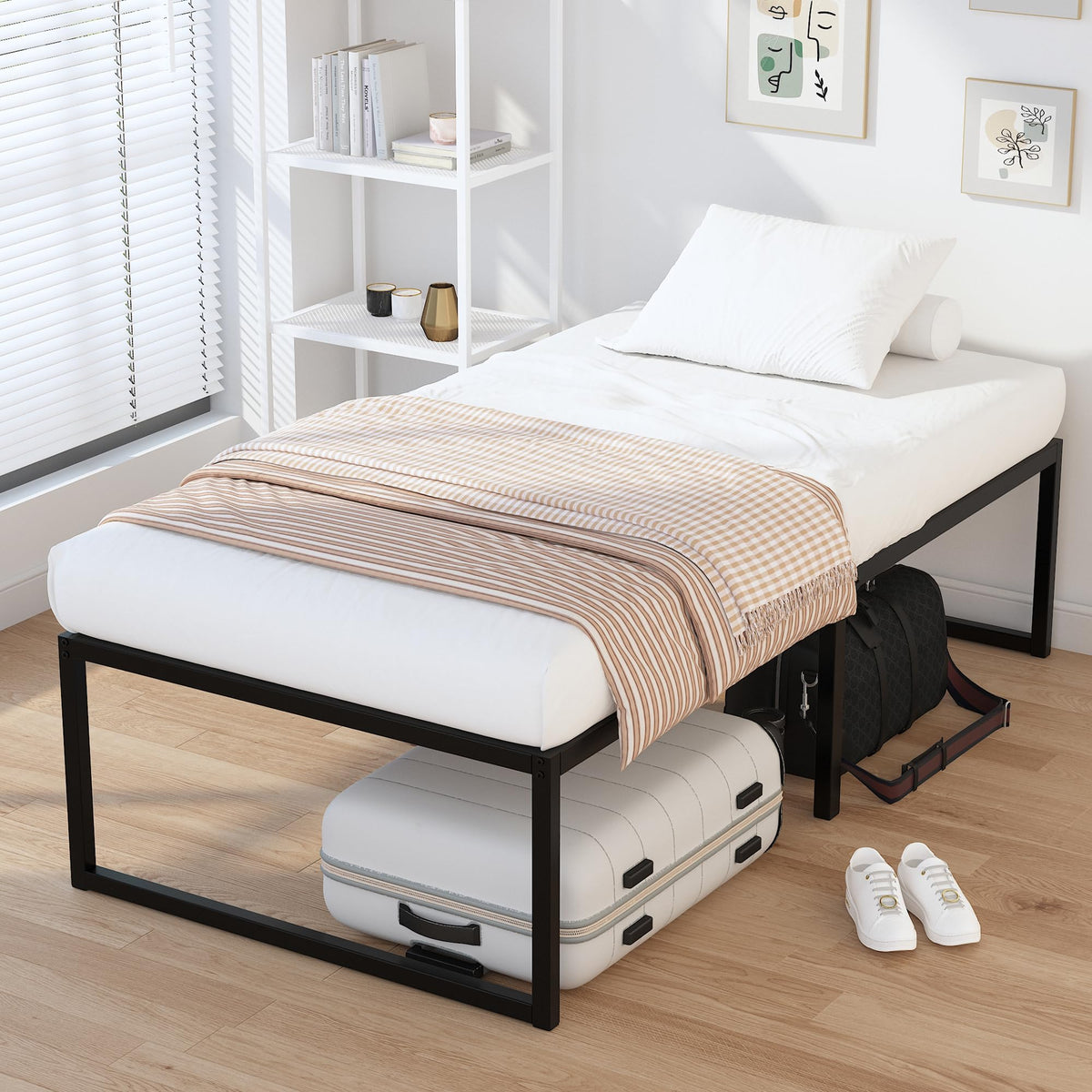 18 Inch Narrow Twin Metal Bed Frame U240