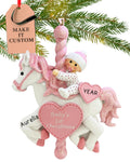 Baby's First Christmas Ornament 2026 Pink Carousel A794558