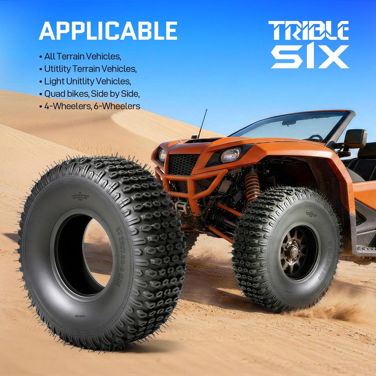 Set of 2 20x7-8 All-Terrain Tires U51123