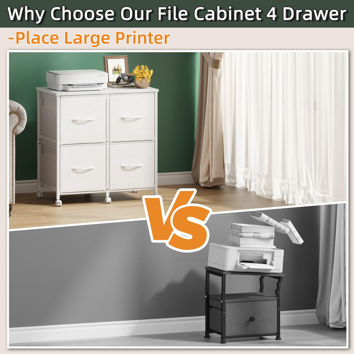 4 Drawer Mobile Lateral File Cabinet B251825