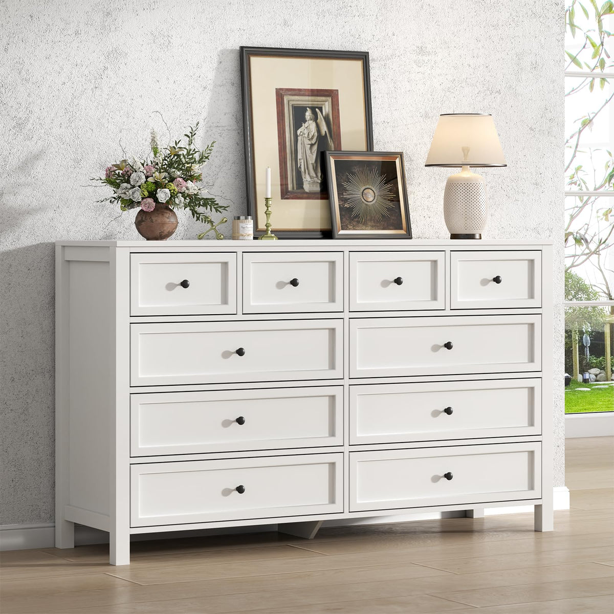 White 10 Drawers Dresser Y767011