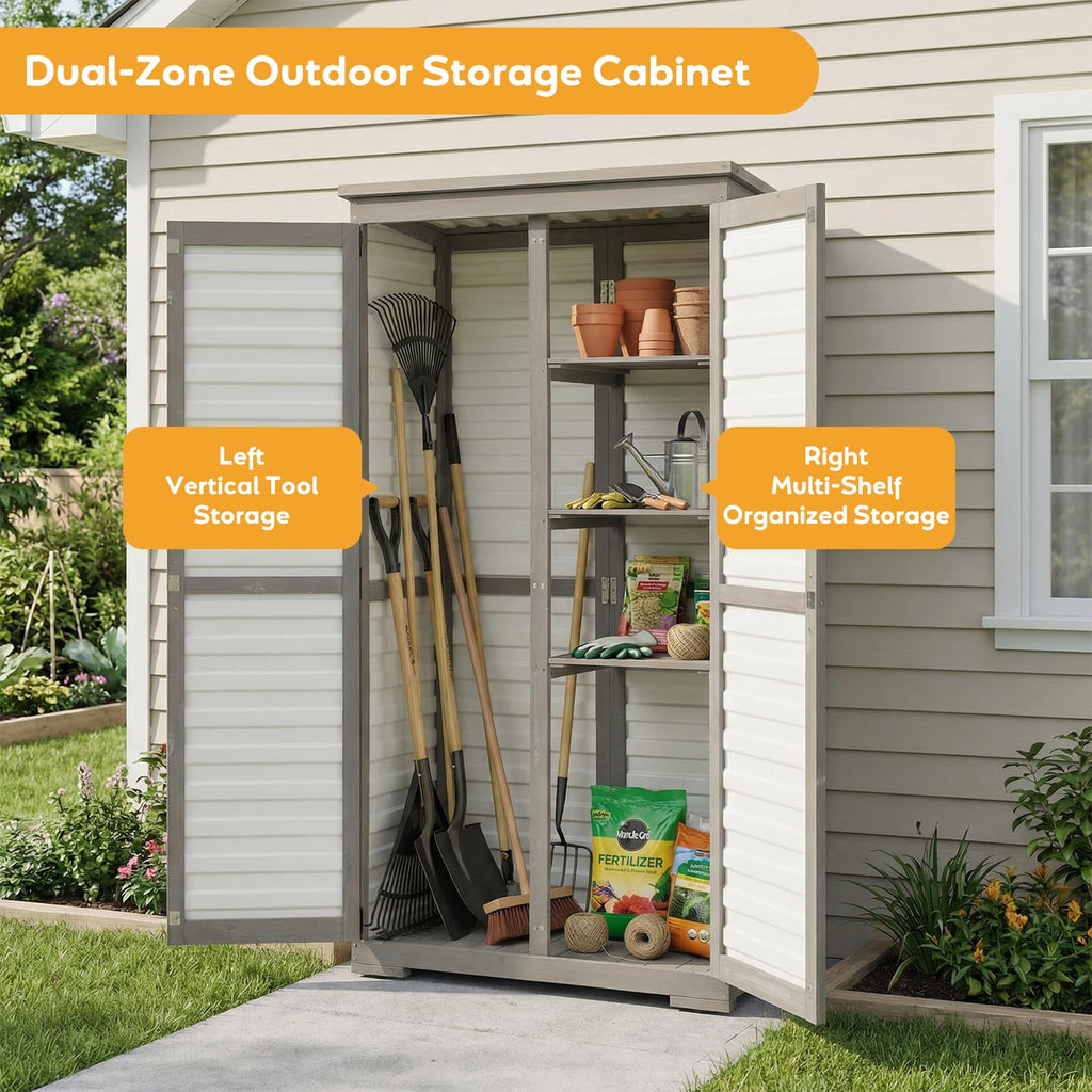 Outdoor Storage Cabinet with Adjustable Shelves E607