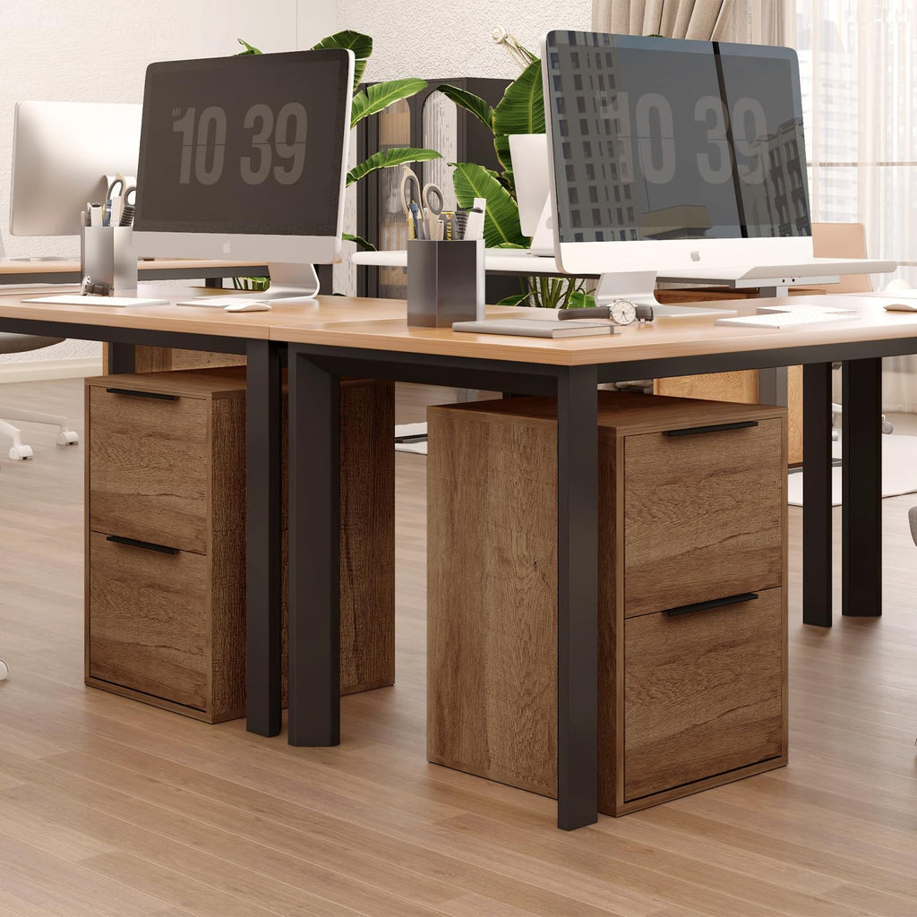 2 Drawer Wood File Cabinet with Hanging Bars Y870752