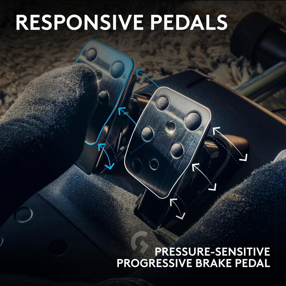 Racing Wheel and Pedals with Force Feedback and Leather Wheel Cover N345