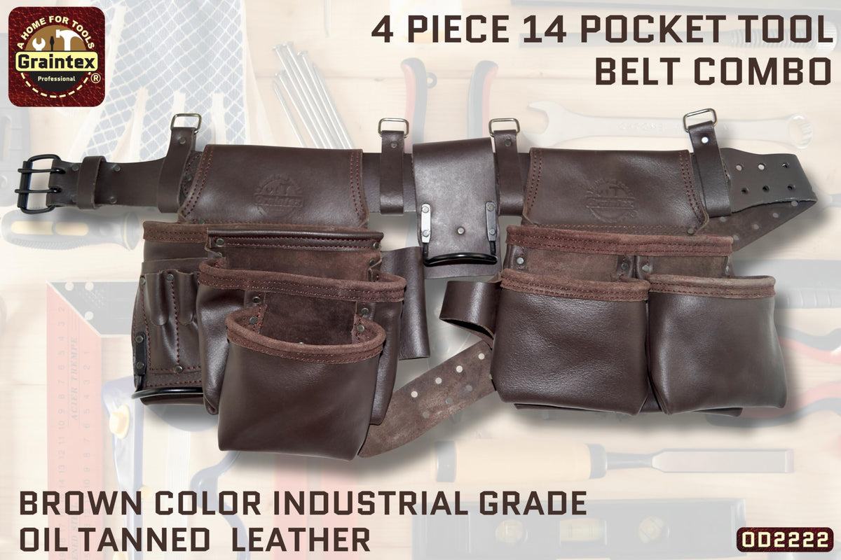 13 Pocket Leather Tool Belt U704