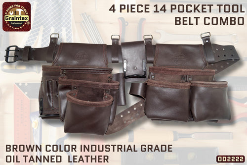 13 Pocket Leather Tool Belt U704