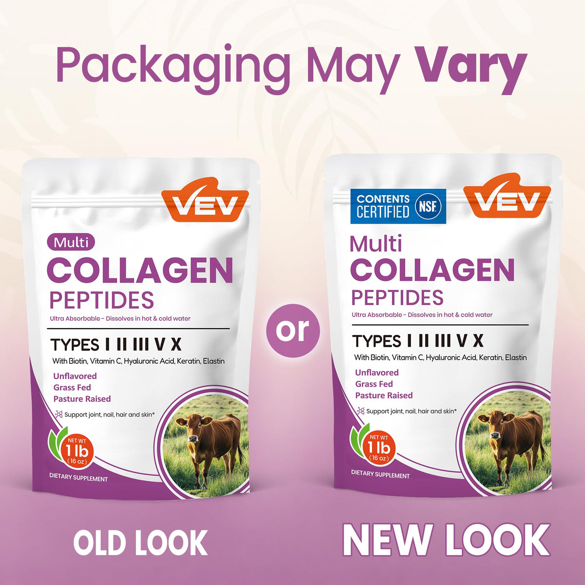 Multi Collagen Peptides Powder Types I II III V X 41 Servings I333