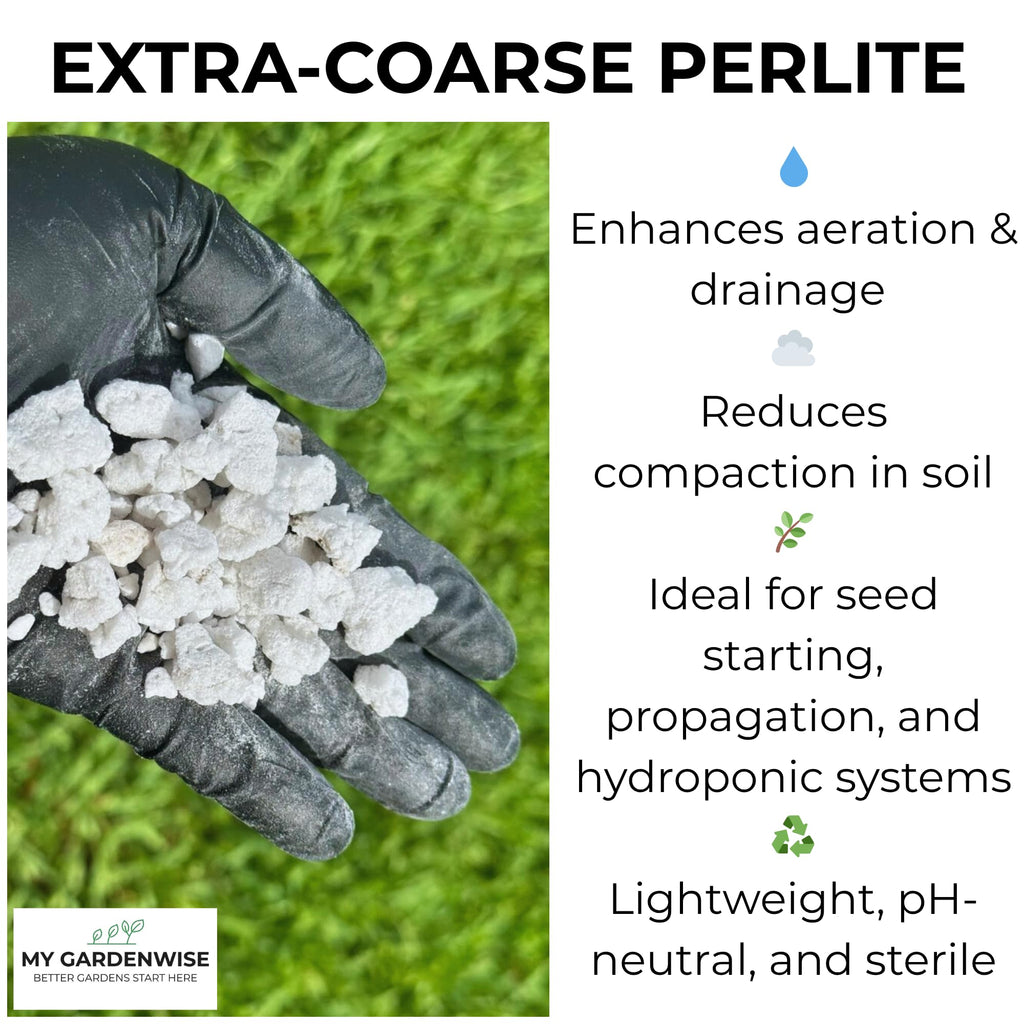 Perlite for Plants, Extra Coarse Grade 4 Horticultural Perlite, 3 quarts L9391