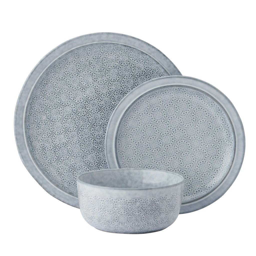 12 Piece Blue Dinnerware Set C652