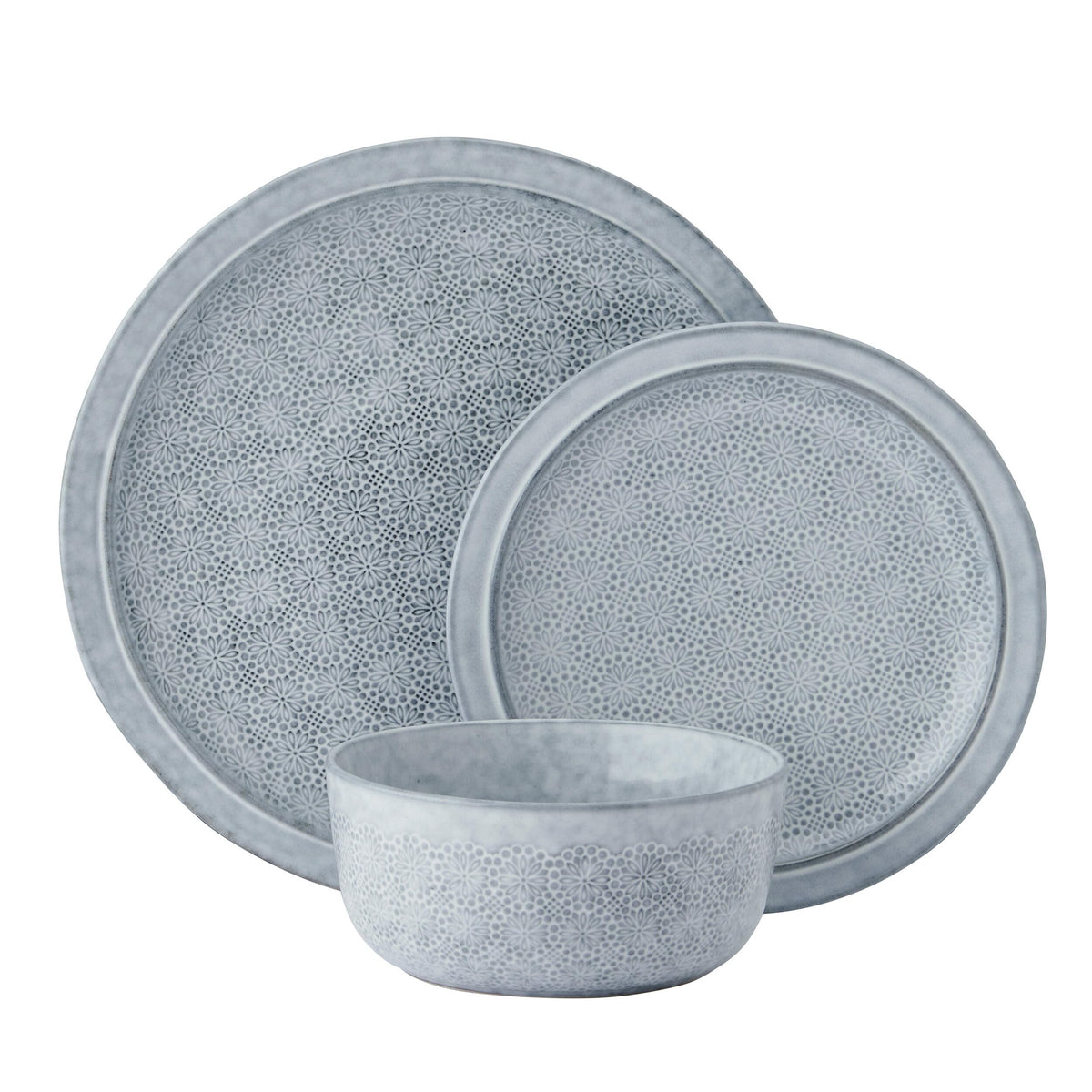 12 Piece Blue Dinnerware Set C652