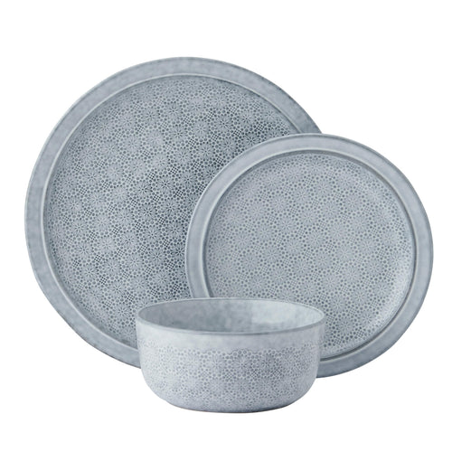 12 Piece Blue Dinnerware Set C652