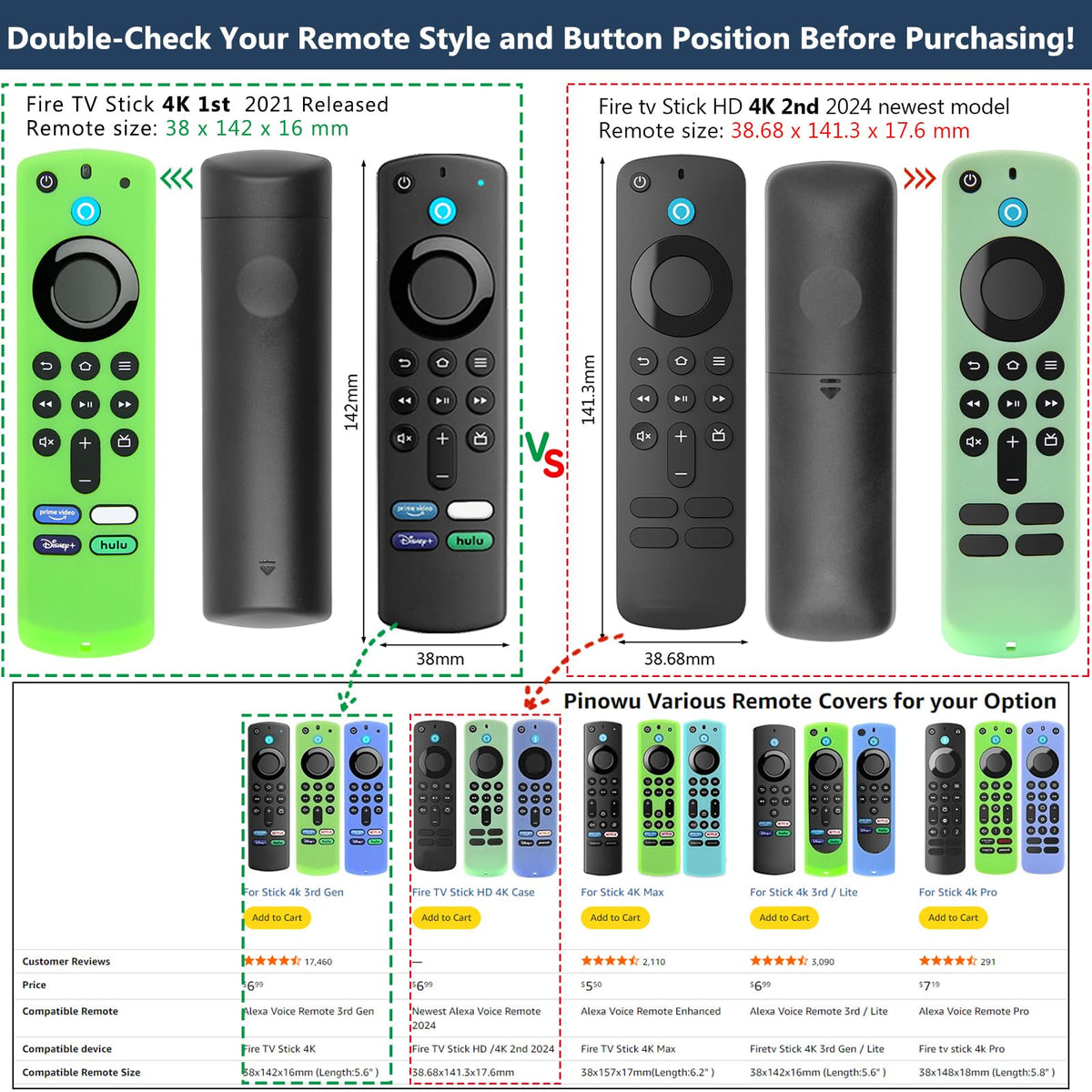 Silicone Remote Covers 3pcs Glow Green Blue Red T422