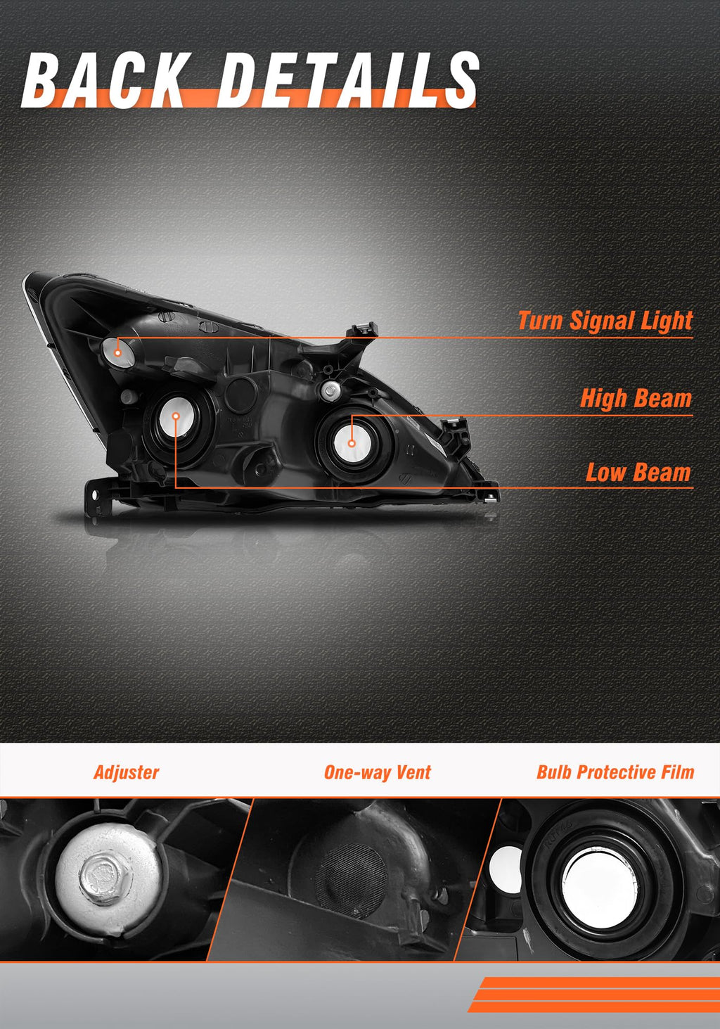2003-2007 Honda Accord Headlights K30325