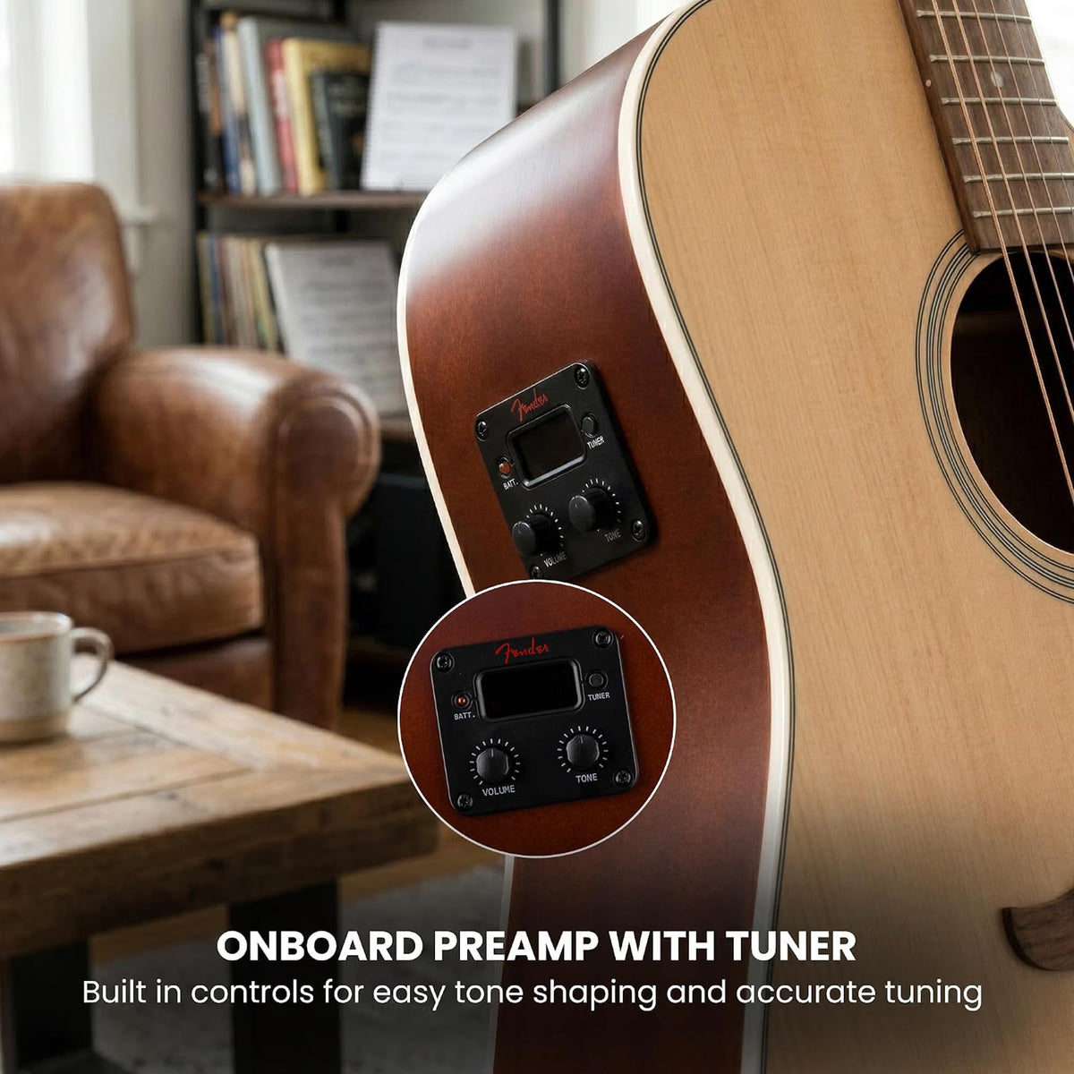 Natural Acoustic-Electric Guitar W695981
