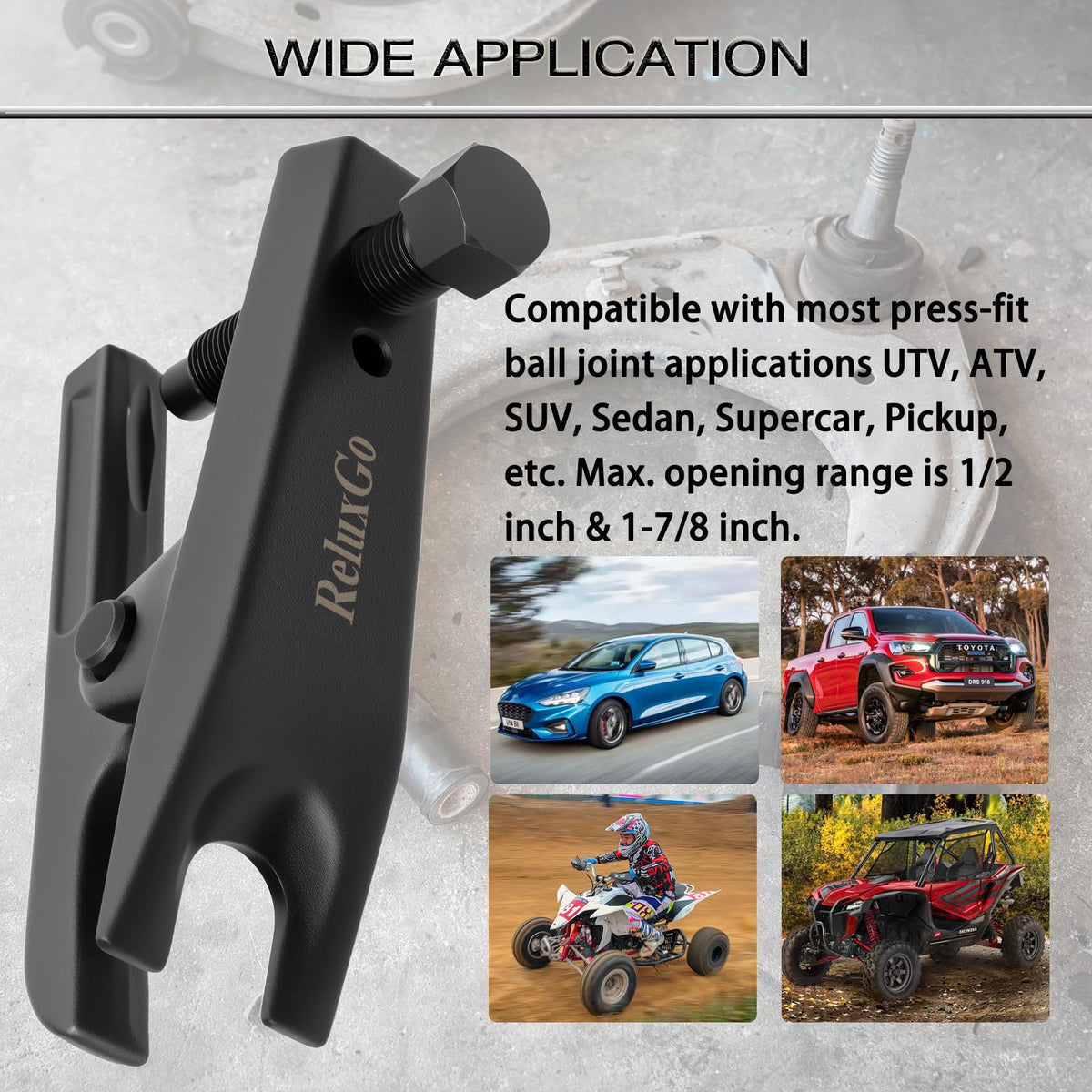 Universal Ball Joint Separator Tool Adjusts from 1-1/2" to 1-7/8" V426294