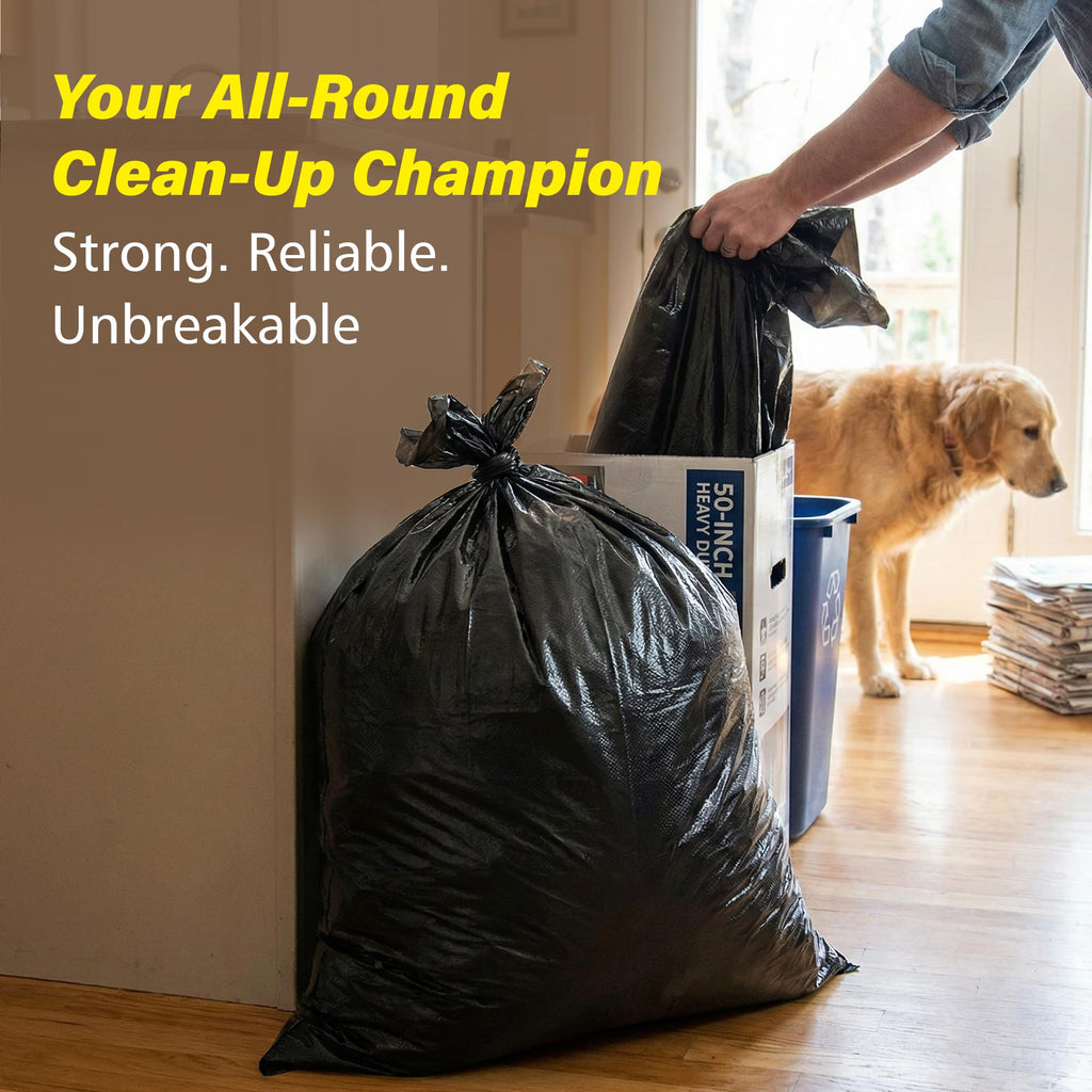 42 Gallon 3 Mil Black Heavy-Duty Trash Bags Z203