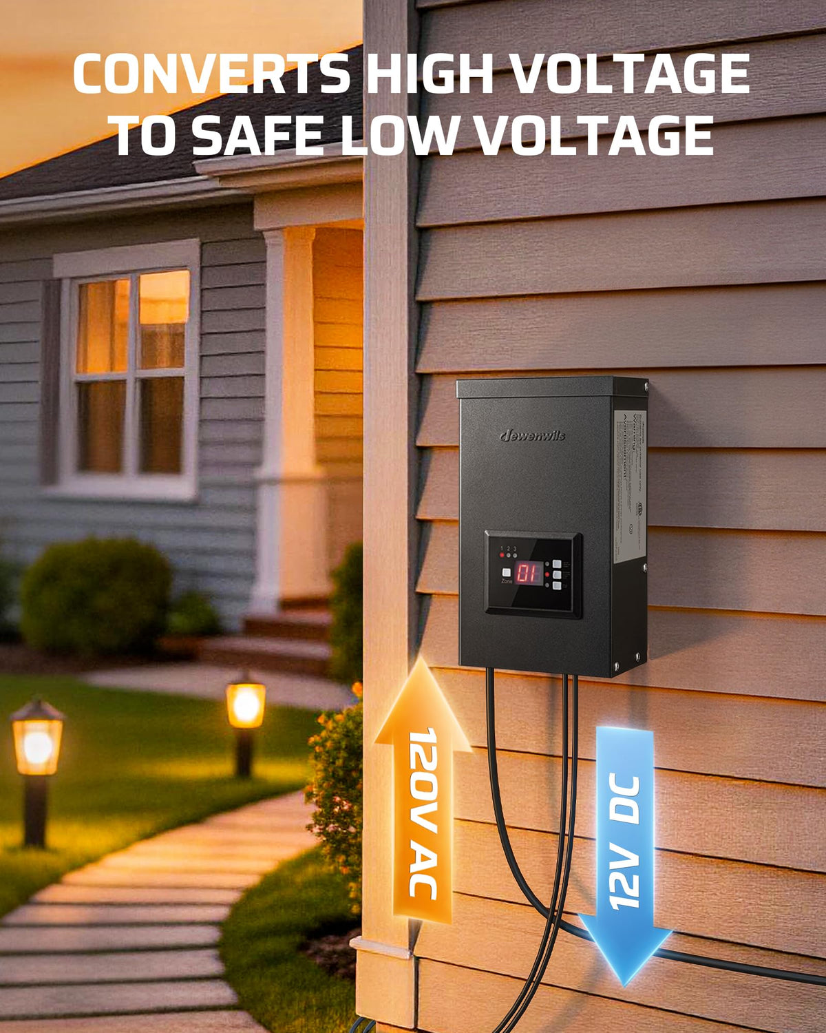 200W Low Voltage Landscape Transformer with Timer and Photocell Sensor Q217