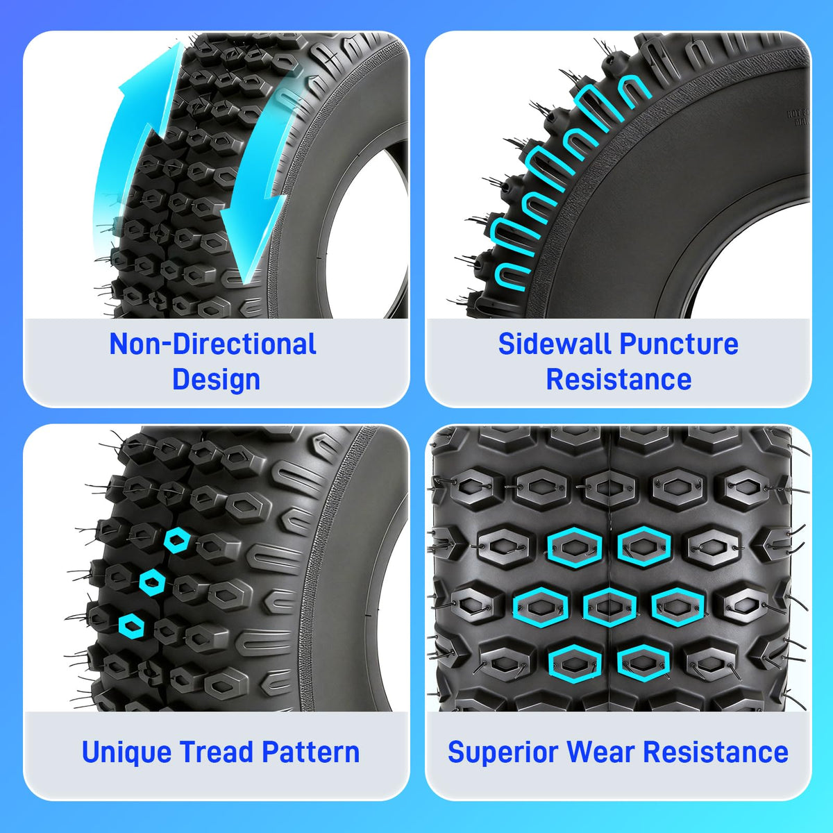 Set of 2 20x7-8 All-Terrain Tires U51123