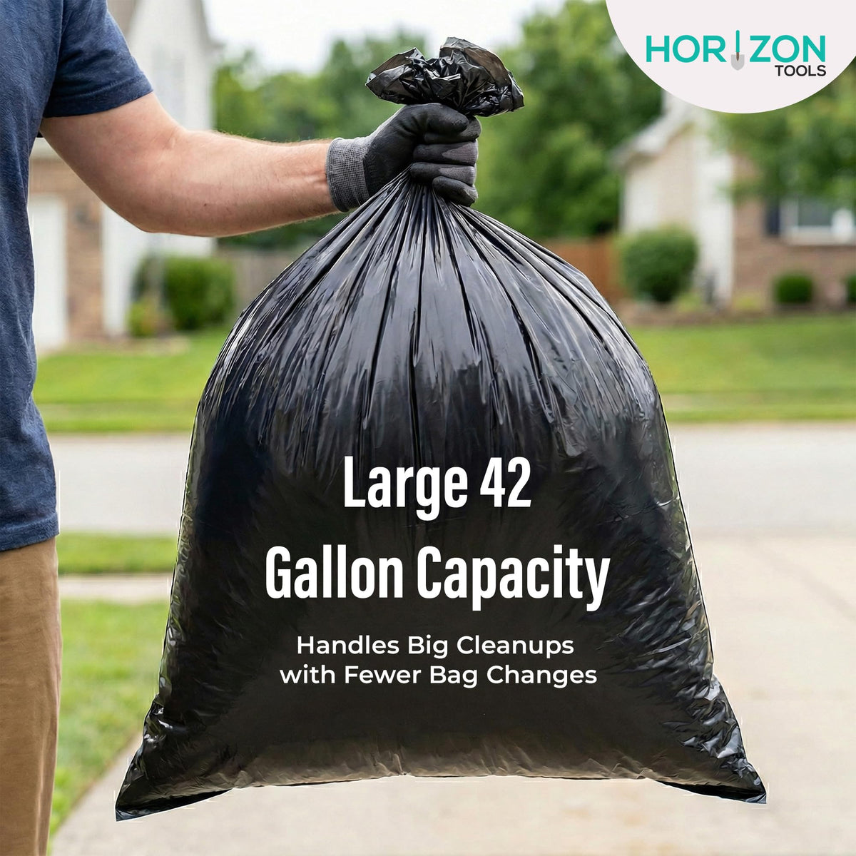 42 Gallon 3 Mil Black Heavy-Duty Trash Bags Z203
