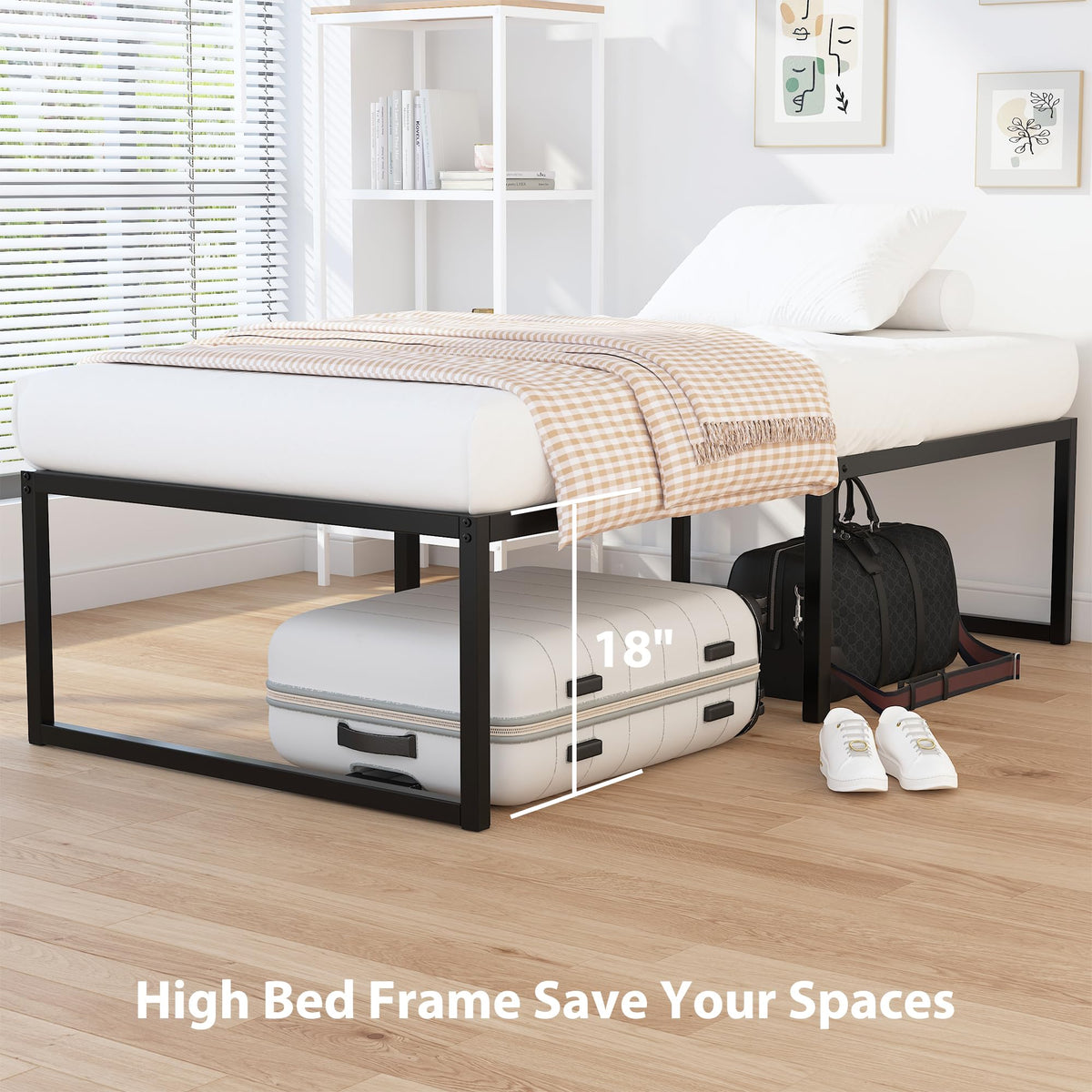 18 Inch Narrow Twin Metal Bed Frame U240