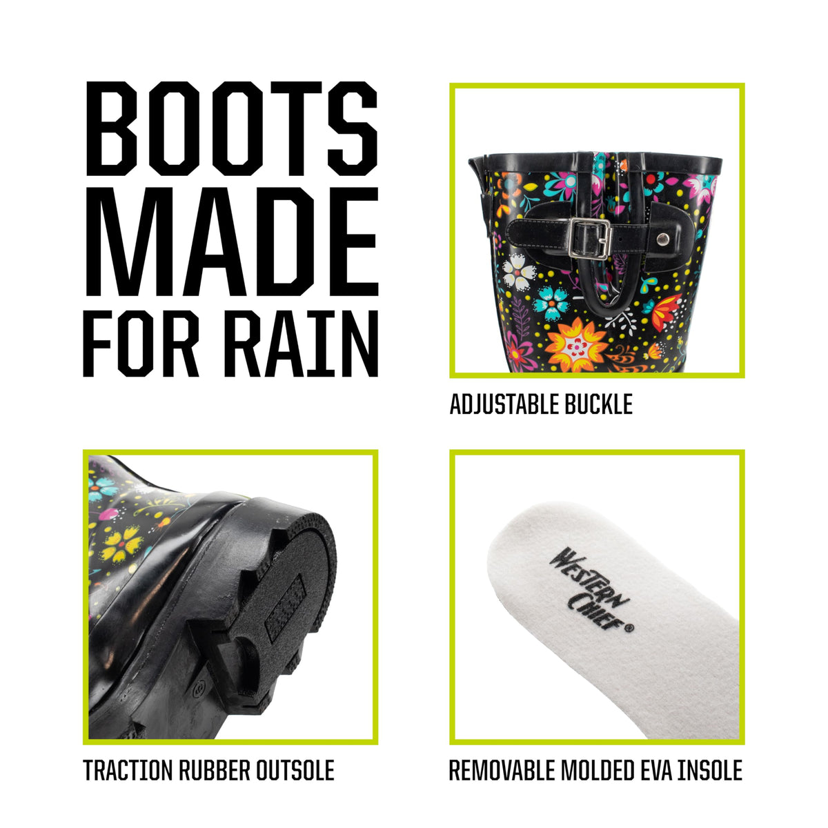 Waterproof Tall Rain Boot X5768
