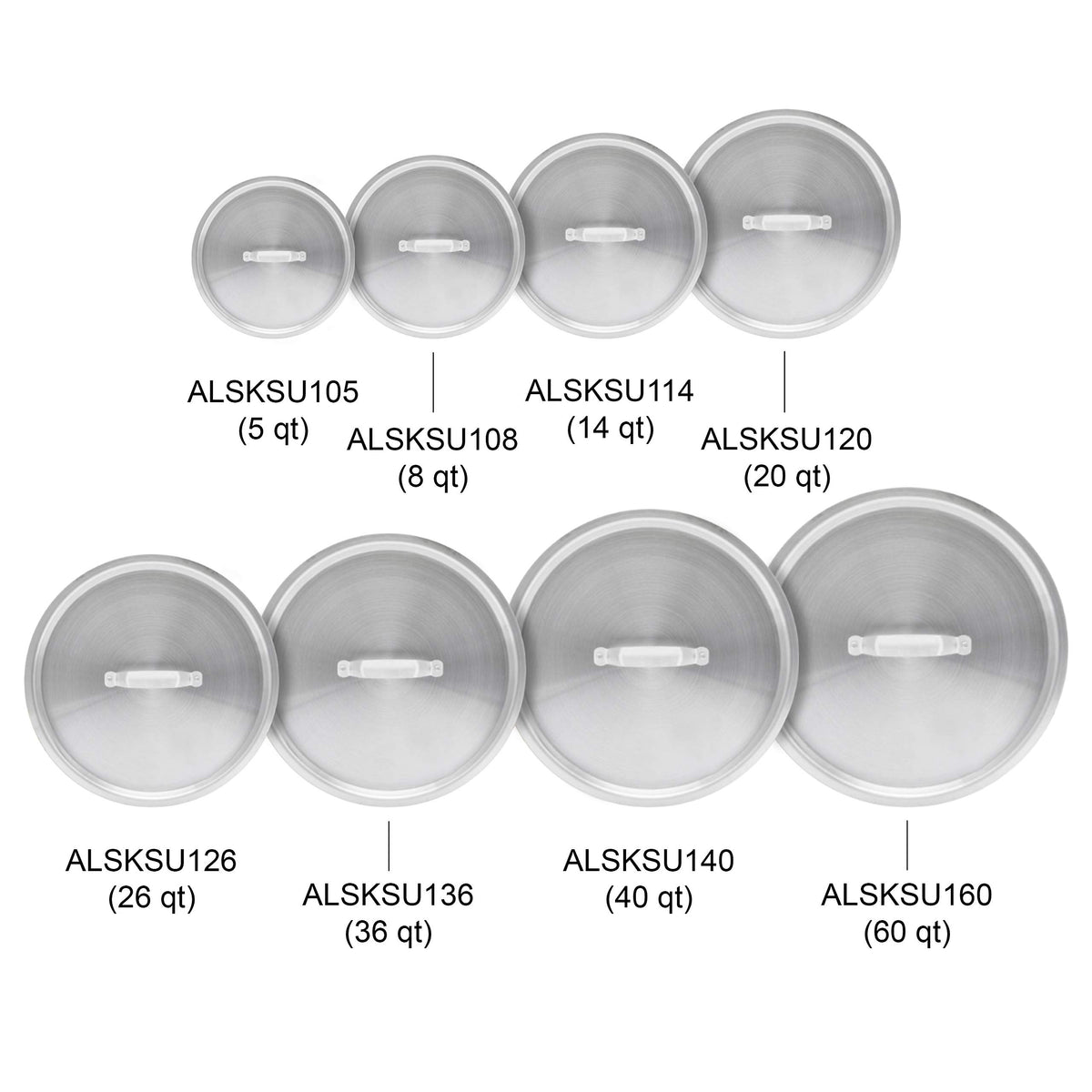 60 qt Aluminum Sauce Pot with Lid H3124
