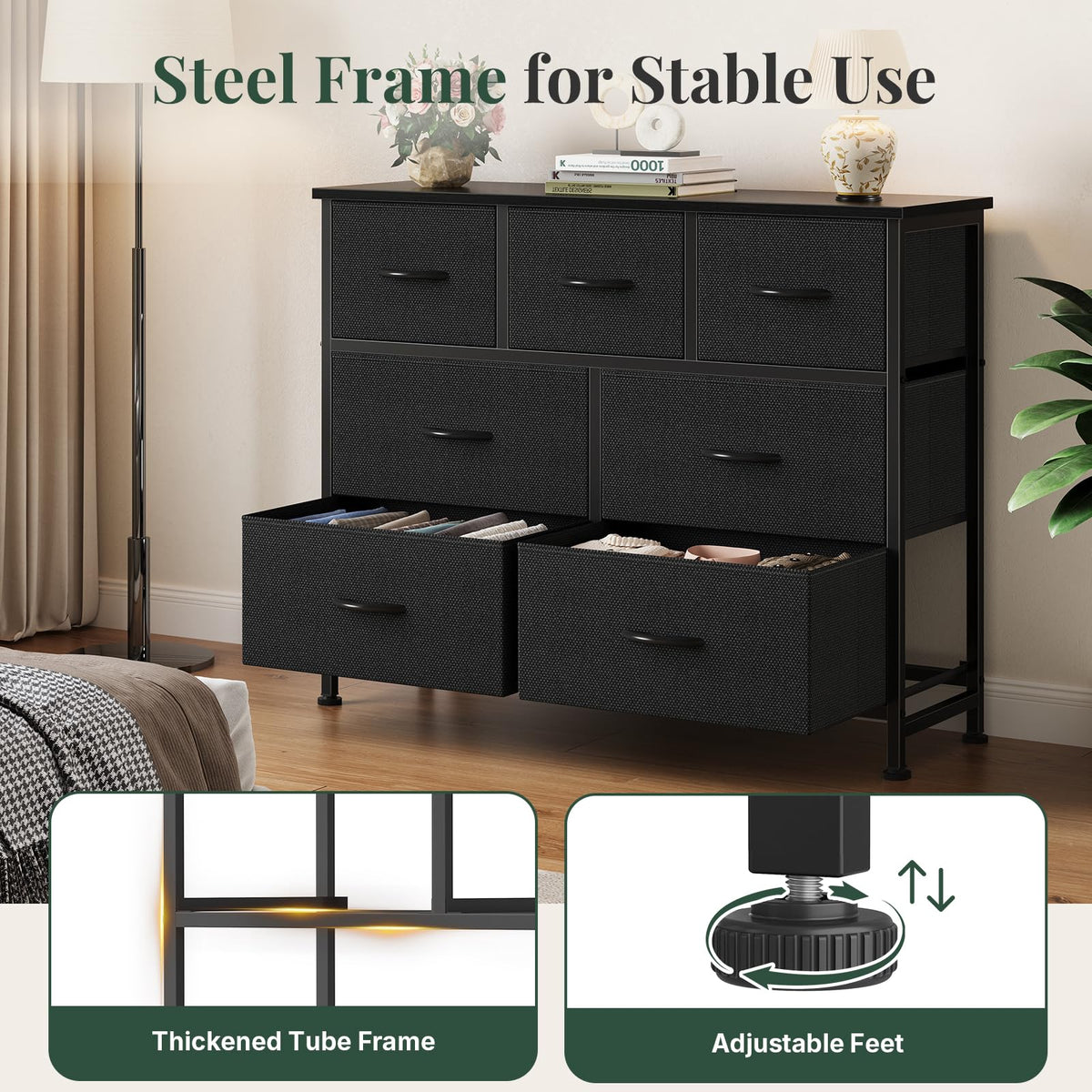 Fabric 7 Drawer Dresser A271673