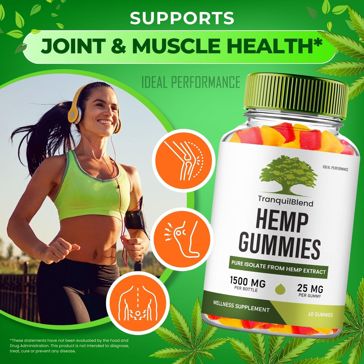60 Gummies Hemp Gummies with Hemp Seeds Organic Extract J3779