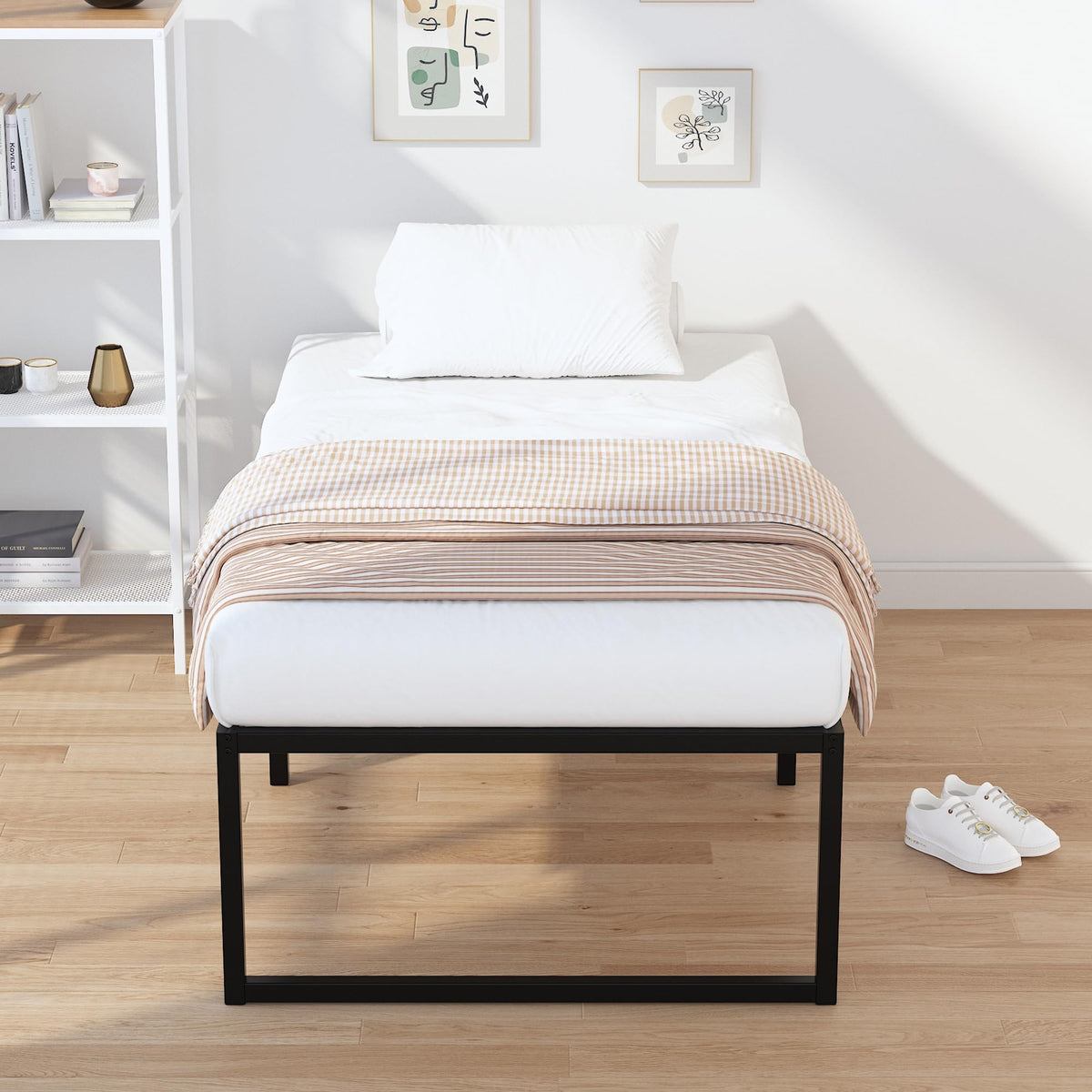 18 Inch Narrow Twin Metal Bed Frame U240
