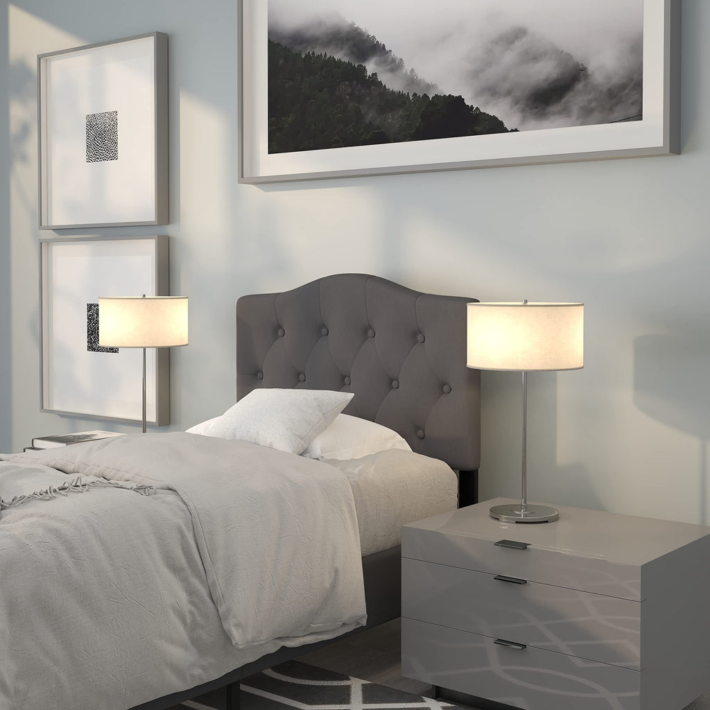 Twin Tufted Fabric Headboard L9235