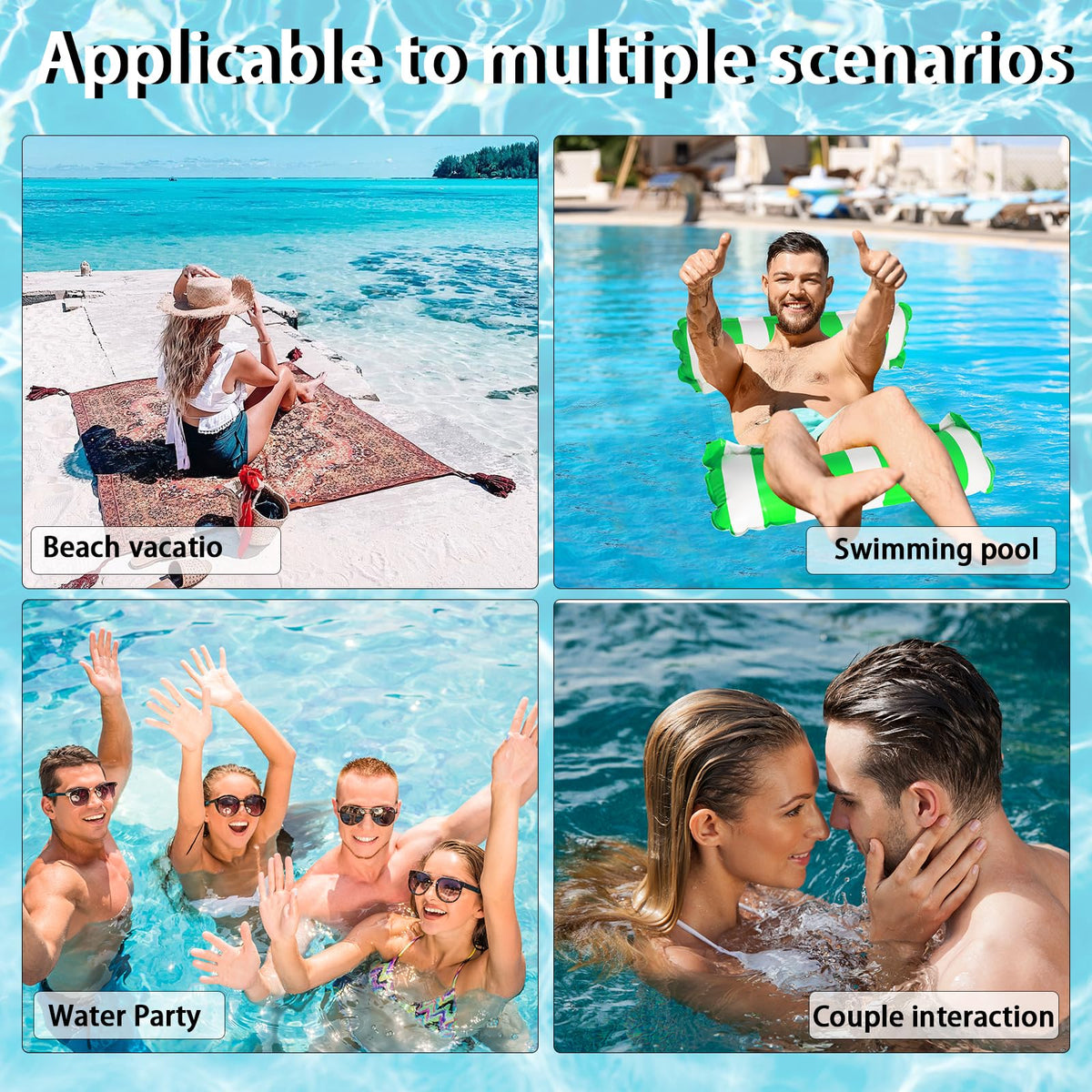 3 Pack Inflatable Pool Floats Hammock R61185