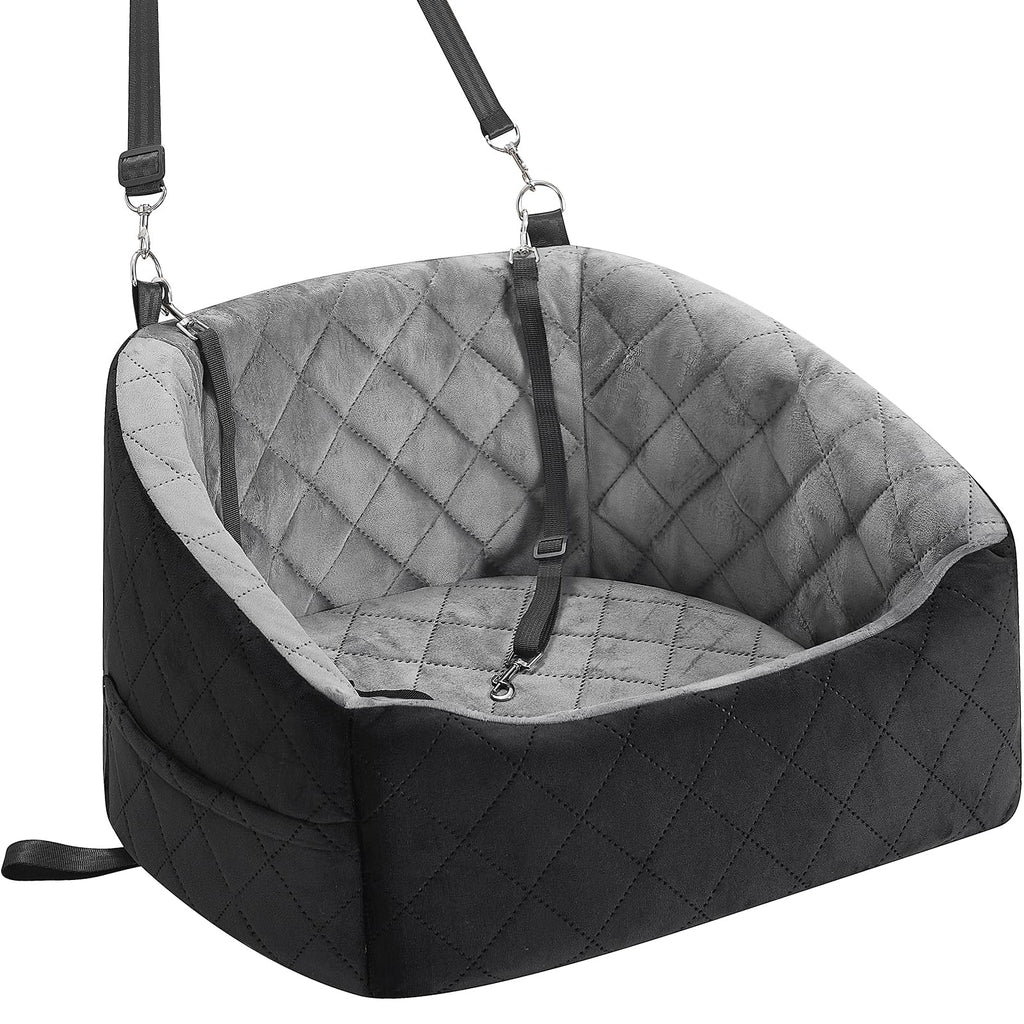 Dog Car Seat for Small Dogs Up to 30 Lbs, Grey-Black E513331