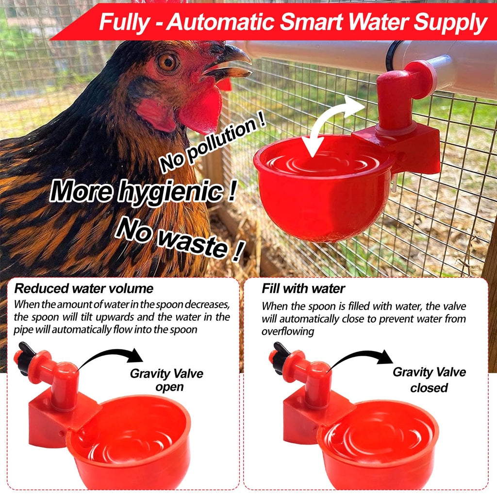 Automatic Chicken Waterer System Kit 58 PCS V458