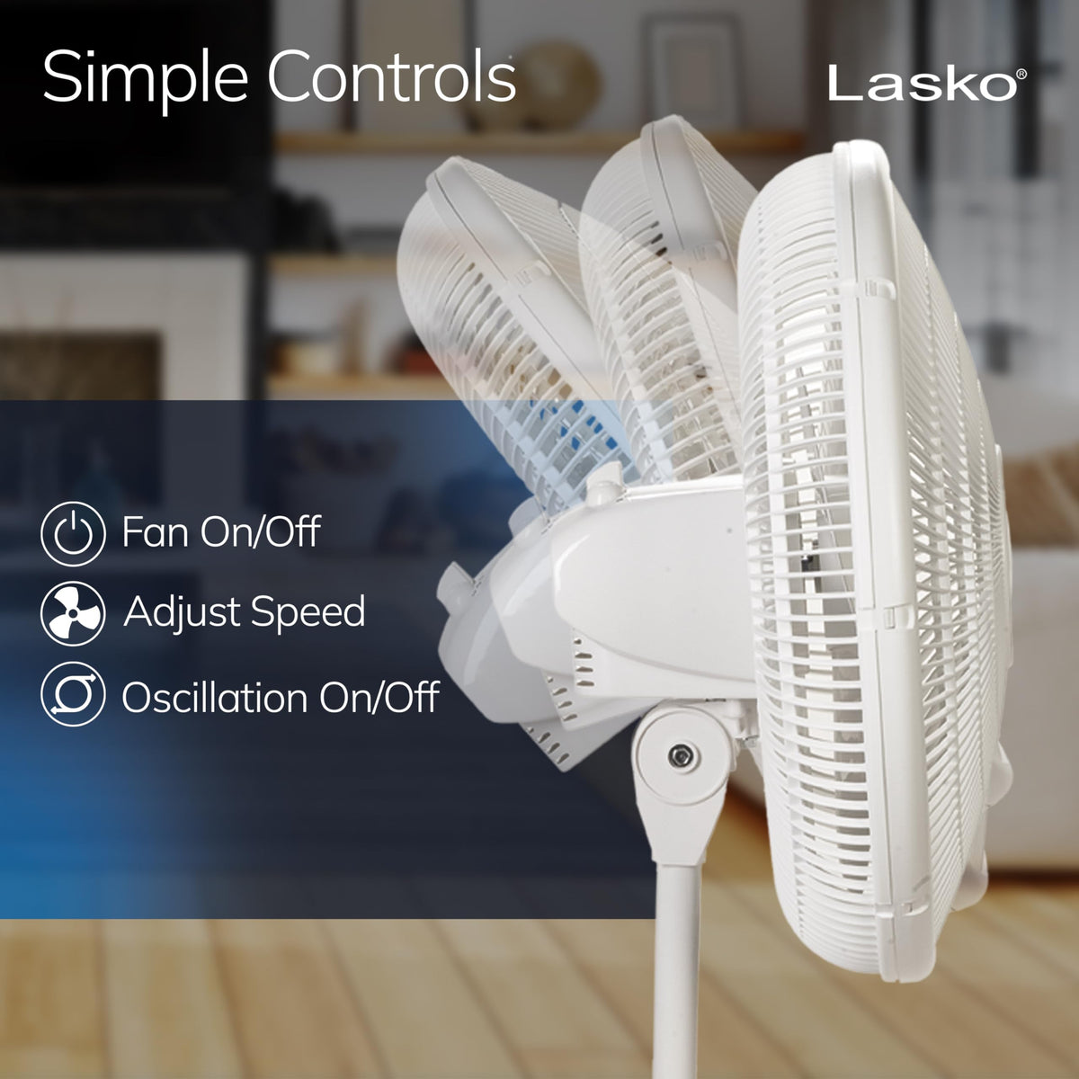 Oscillating Pedestal Fan White Y550281