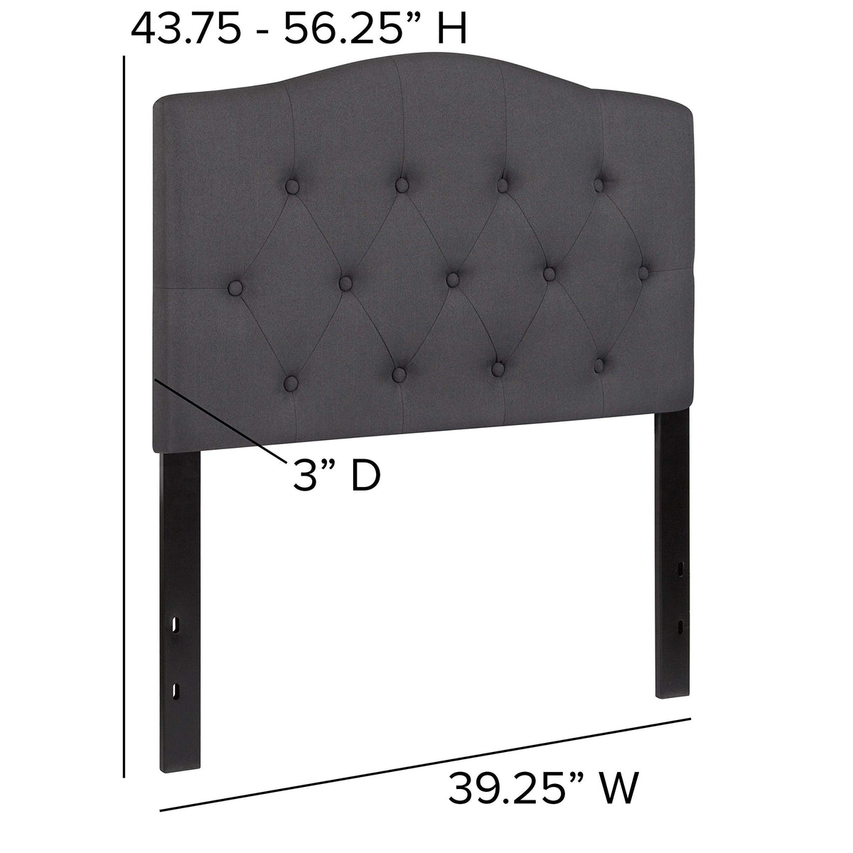 Twin Tufted Fabric Headboard L9235