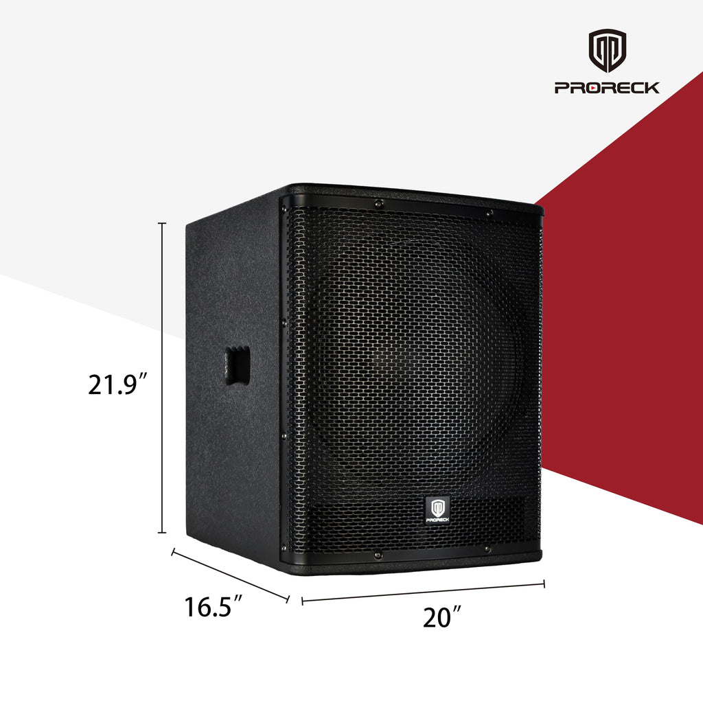 Powered 15 inch PA DJ Subwoofer with Class-D Amplifier, Black V701722