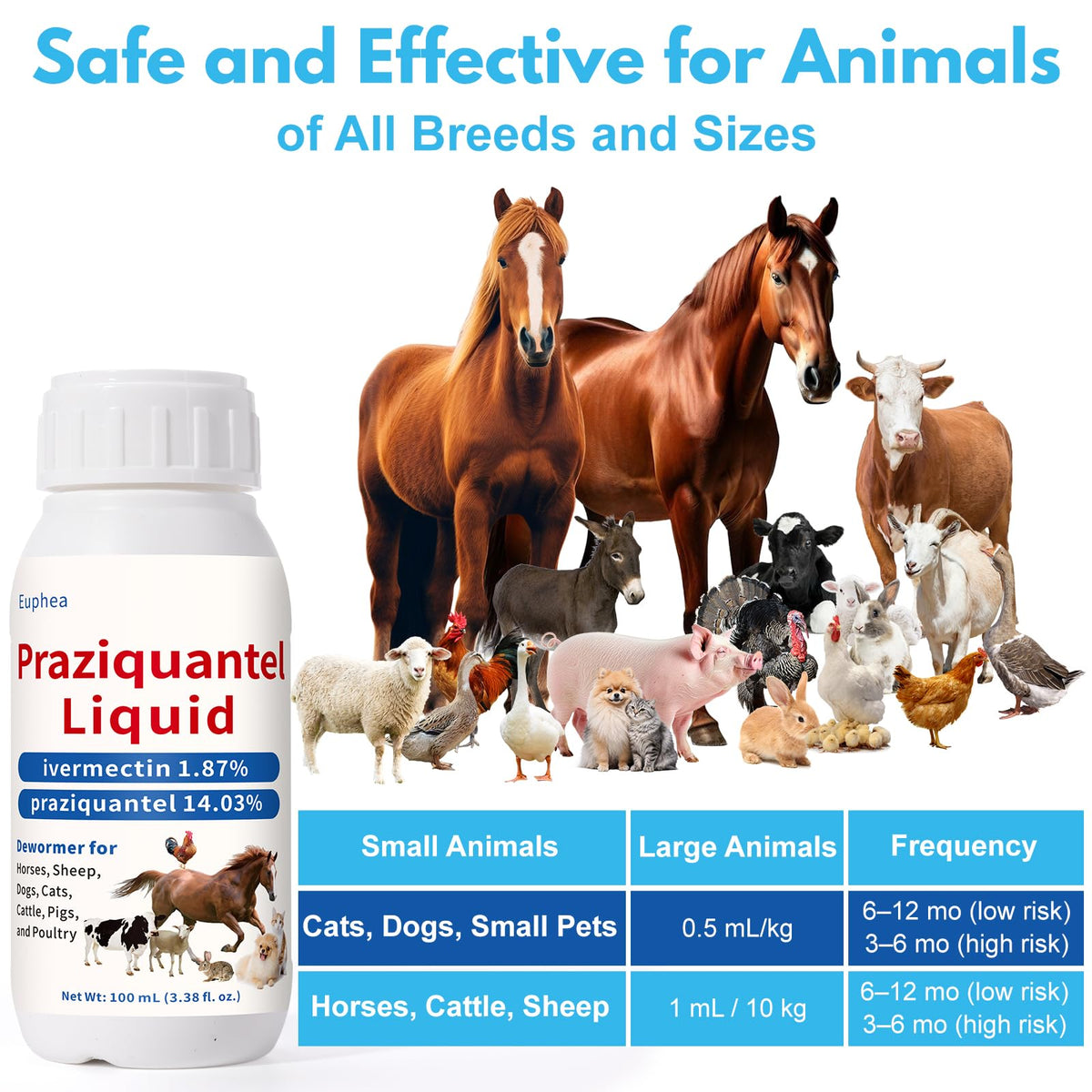 Praziquantel Dewormer 100 mL Y6513