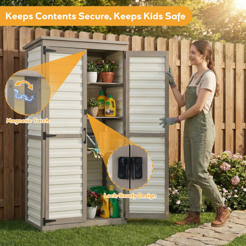 Outdoor Storage Cabinet with Adjustable Shelves E607