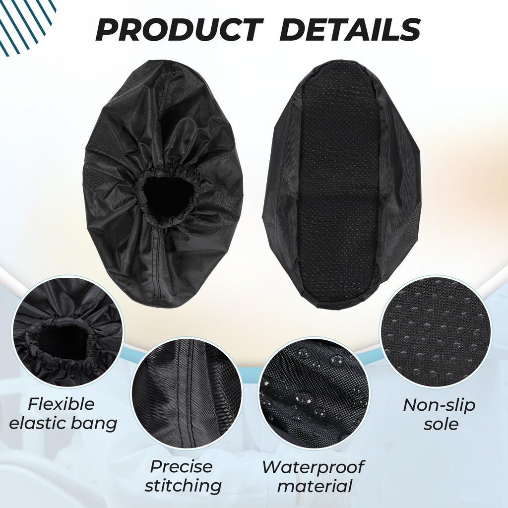 White Waterproof Non Slip Walking Boot Covers 2 Pairs I307