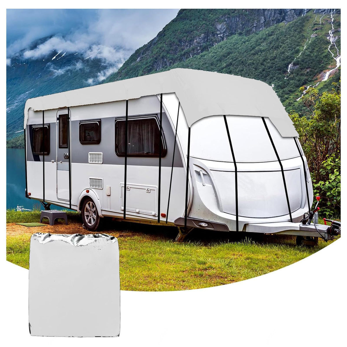 Camper Cover, Grey, 5m×3m L27649