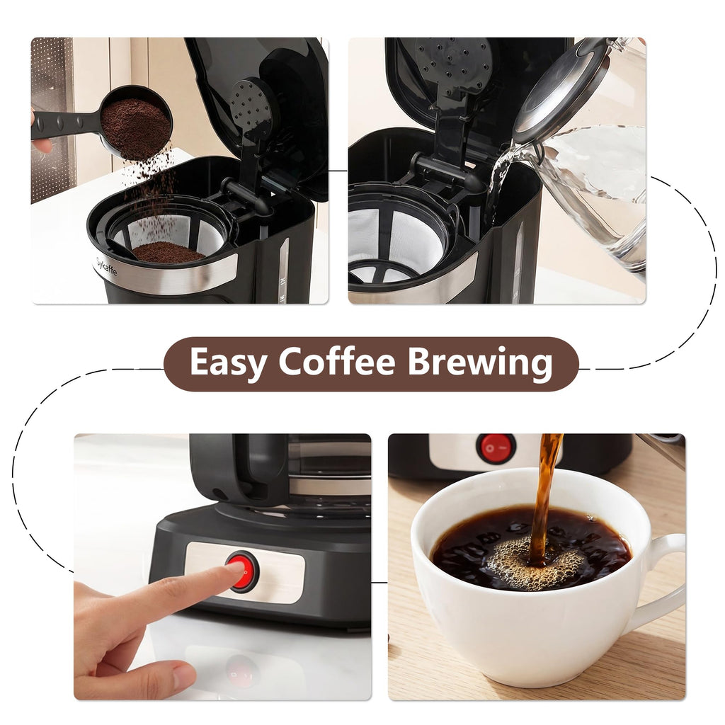 12 Cup Drip Coffee Maker with Reusable Filter Z89153