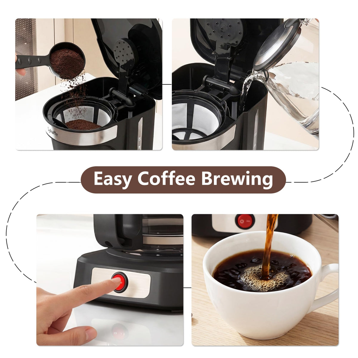 12 Cup Drip Coffee Maker with Reusable Filter Z89153