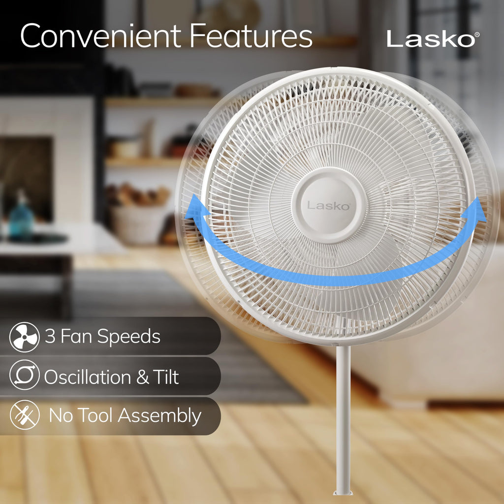 Oscillating Pedestal Fan White Y550281