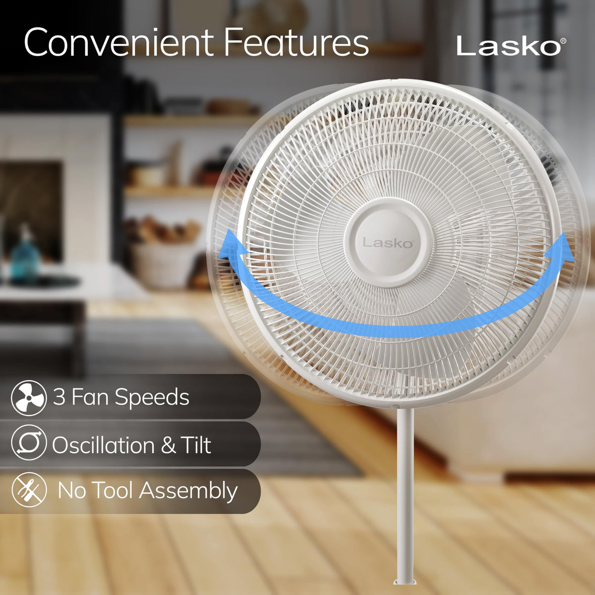 Oscillating Pedestal Fan White Y550281