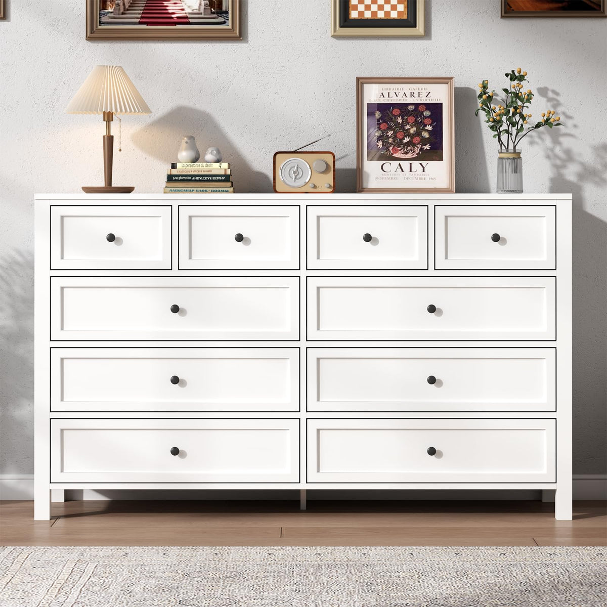 White 10 Drawers Dresser Y767011
