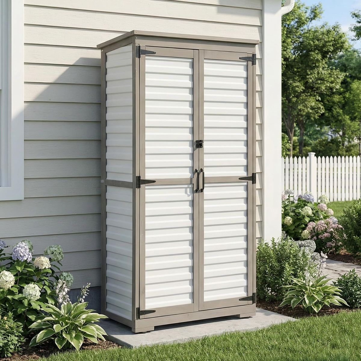 Outdoor Storage Cabinet with Adjustable Shelves E607